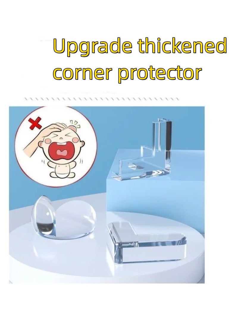 نوفولان واقي زوايا الطاولة، غطاء حماية شفاف مضاد للتصادم، غطاء حماية زجاجي لزوايا الطاولة للأطفال، واقي زوايا سيليكون مضاد للتصادم، ملصقات حواف سميكة، مجموعة من 12 قطعة (شكل حرف T) - Image 3