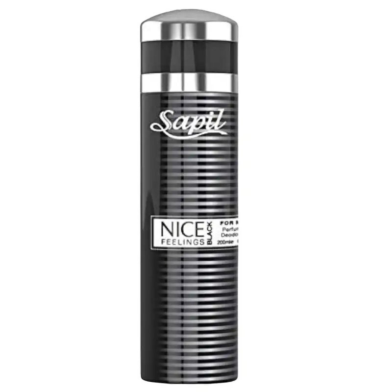 Sapil Nice Feeling Black Deodorant For Men 200ml