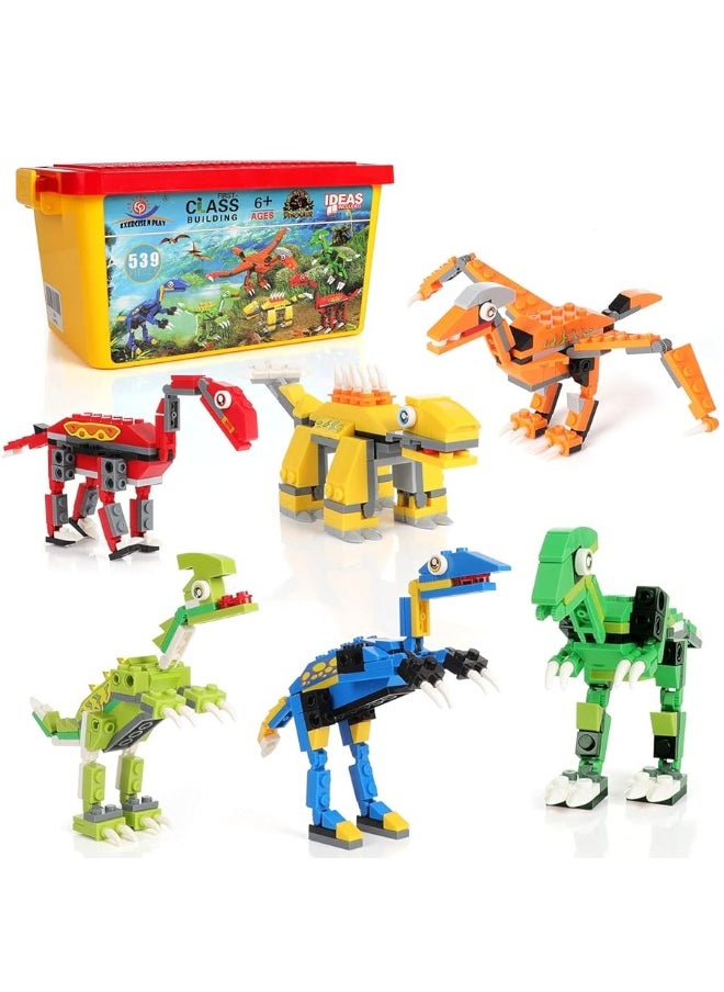 EP EXERCISE N PLAY EP EXERCISE N PLAY Dinosaurs Building Blocks, Creative DIY Construction Toy for Boys Girls Aged 6+ (539 Pieces)  - Image 5