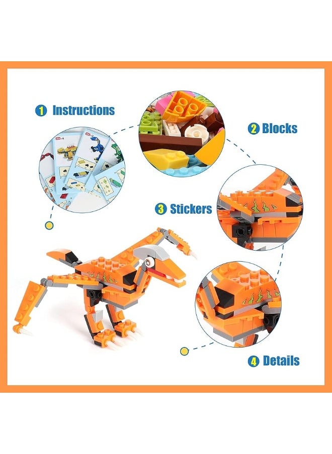 EP EXERCISE N PLAY EP EXERCISE N PLAY Dinosaurs Building Blocks, Creative DIY Construction Toy for Boys Girls Aged 6+ (539 Pieces)  - Image 1