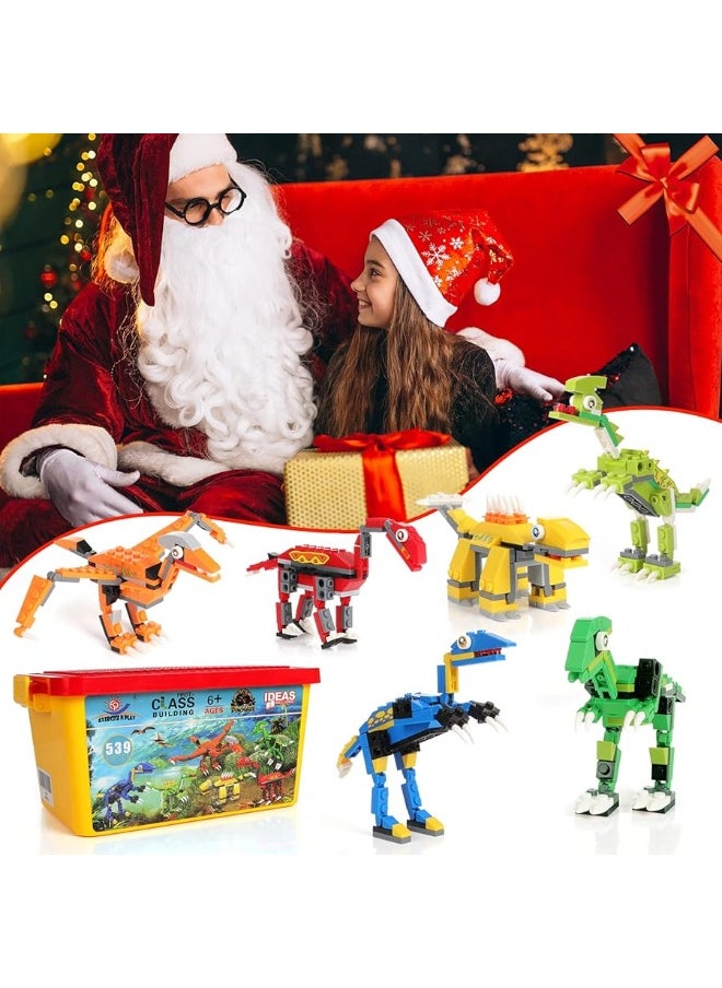 EP EXERCISE N PLAY EP EXERCISE N PLAY Dinosaurs Building Blocks, Creative DIY Construction Toy for Boys Girls Aged 6+ (539 Pieces)  - Image 2