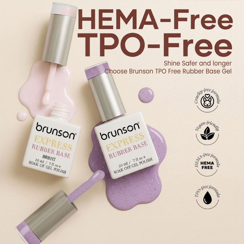 brunson TPO free Rubber Base Gel polish 20ml Soak Off Base Coat for Nail Strengthening Long Lasting Gel Polish Base for Chip Free Shine Brittle Nails UV Rubber base Russian manicure Non Yellowing salon manicure - Image 2