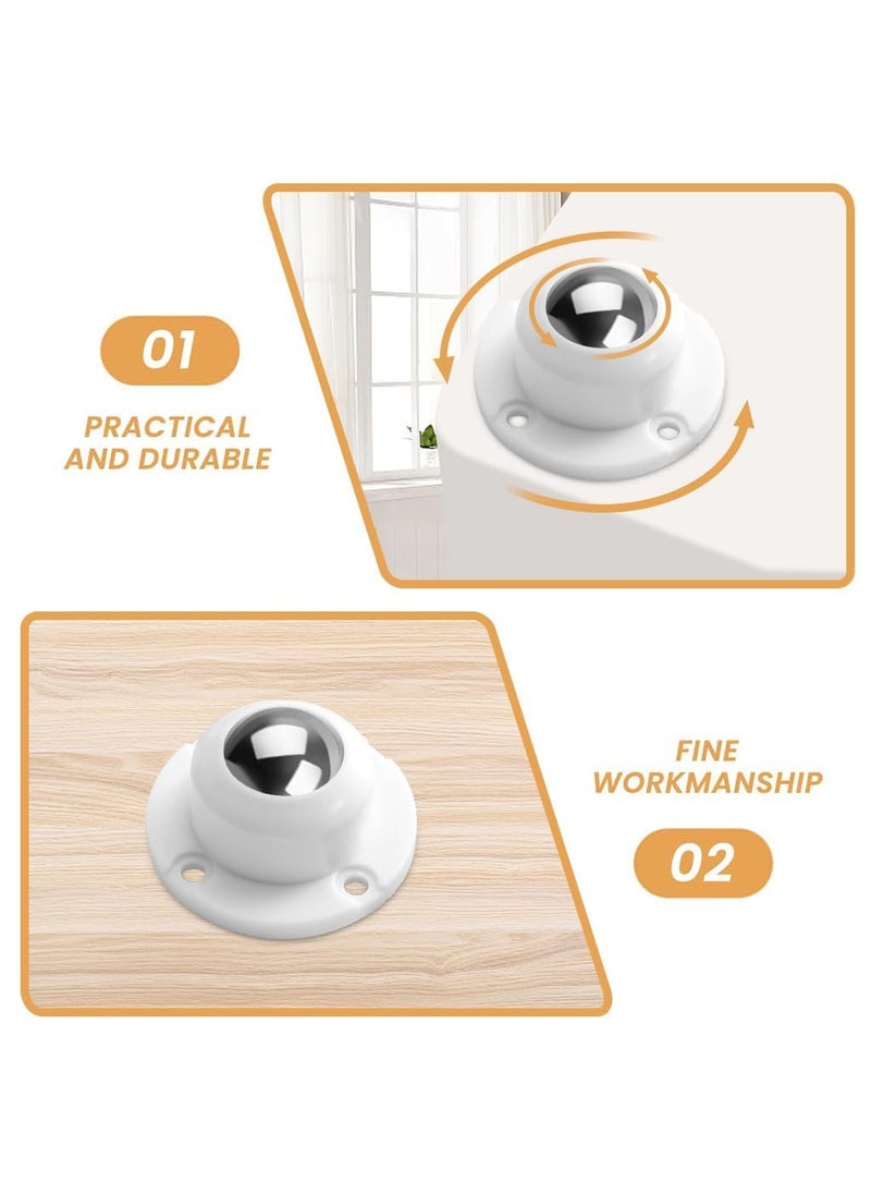 TRUJVE 4 Pcs SelfAdhesive Caster Wheels 360 Swivel Heavy Duty Furniture Casters for Sofa Bad Table Small Appliances Moving Tables 200Kg Load Capacity Durable Wheels white  - Image 5