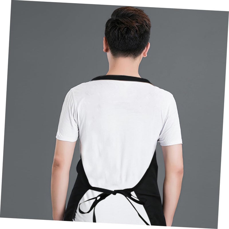 Beauty Salon Apron Pockets Professional Hairdressing Protective Pinafore for Hair Stylists and Home Use Black Random Pocket Brim - Image 4