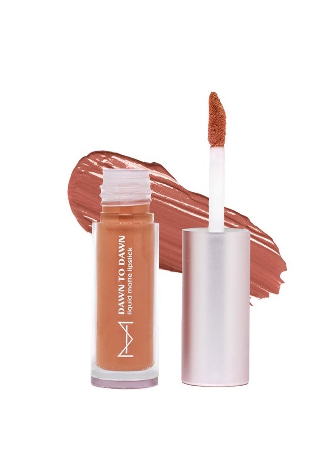 House Of Makeup Matte Liquid Lipstick MINIS with Hyaluronic Acid & Vitamin E | Long Lasting, Smudgeproof | Non-cakey, Non-drying | 2 ml | Caramel Dip - Image 1