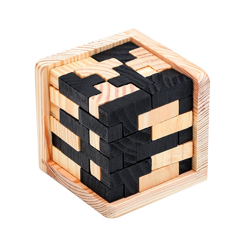 Classical Children'S Educational Wooden Toy Blind Box Kongming Lock Luban Lock Adult Decompression Parent-Child Interactive Unlock Game - Image 1