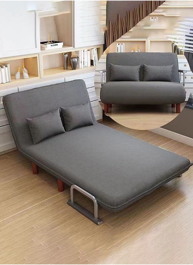 2-Seater Convertible Sofa Bed (Grey) - pzsku/ZAA32737F1EF7BEFE7D17Z/45/_/1722429671/f51a03d2-2628-494f-aa2c-84b2e5c262a7