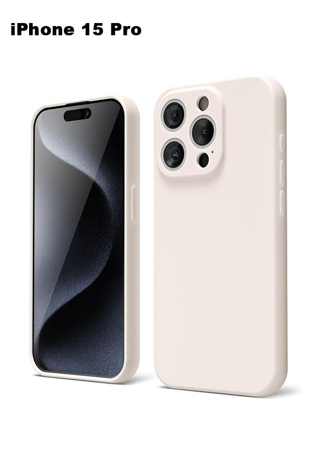 for iPhone 15 Pro Liquid Silicone Case, Upgraded Enhanced Camera Protection, Shockproof  with Microfiber Lining - Image 1