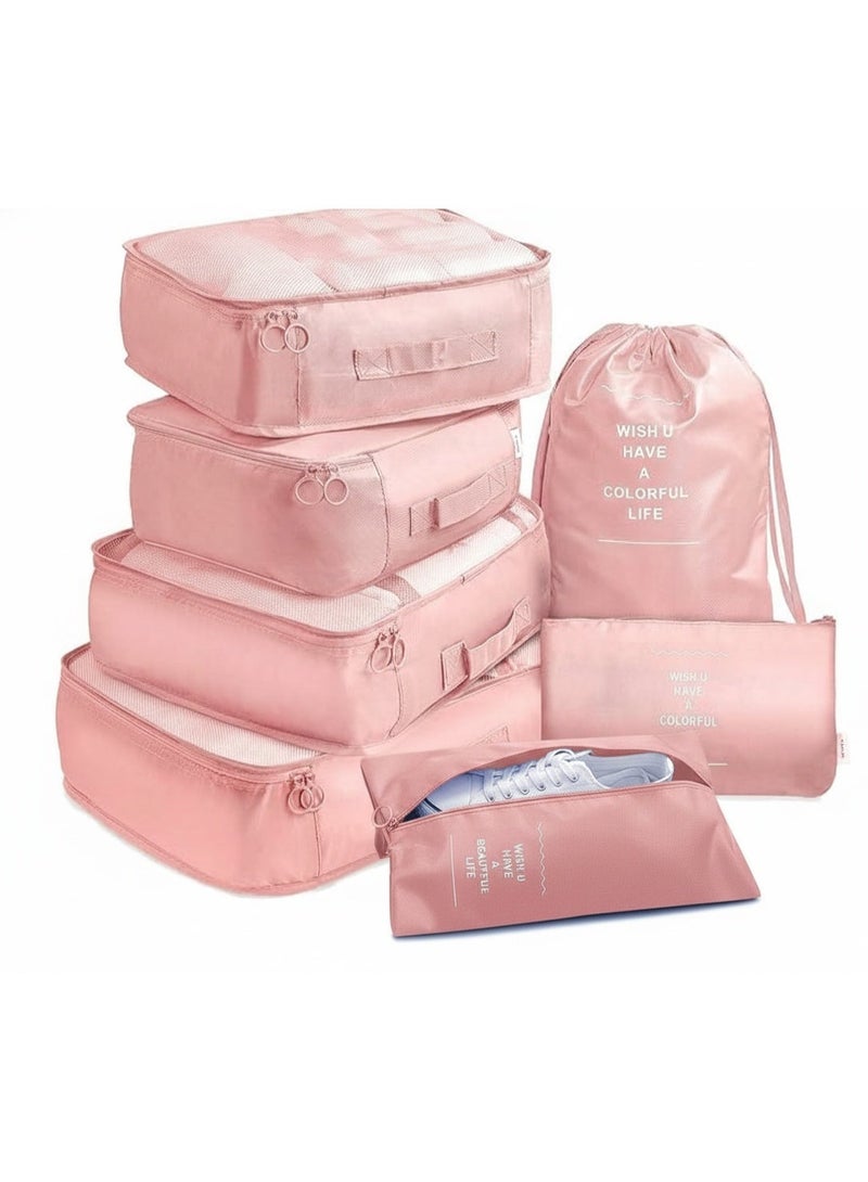 Packing Cubes for Travel – 7 PCS Travel Organizer Bags Set with Shoe Organizer, Toiletry Bag & Laundry Bag – Luggage Storage Pouches & Travel Essentials Organizer - Image 1
