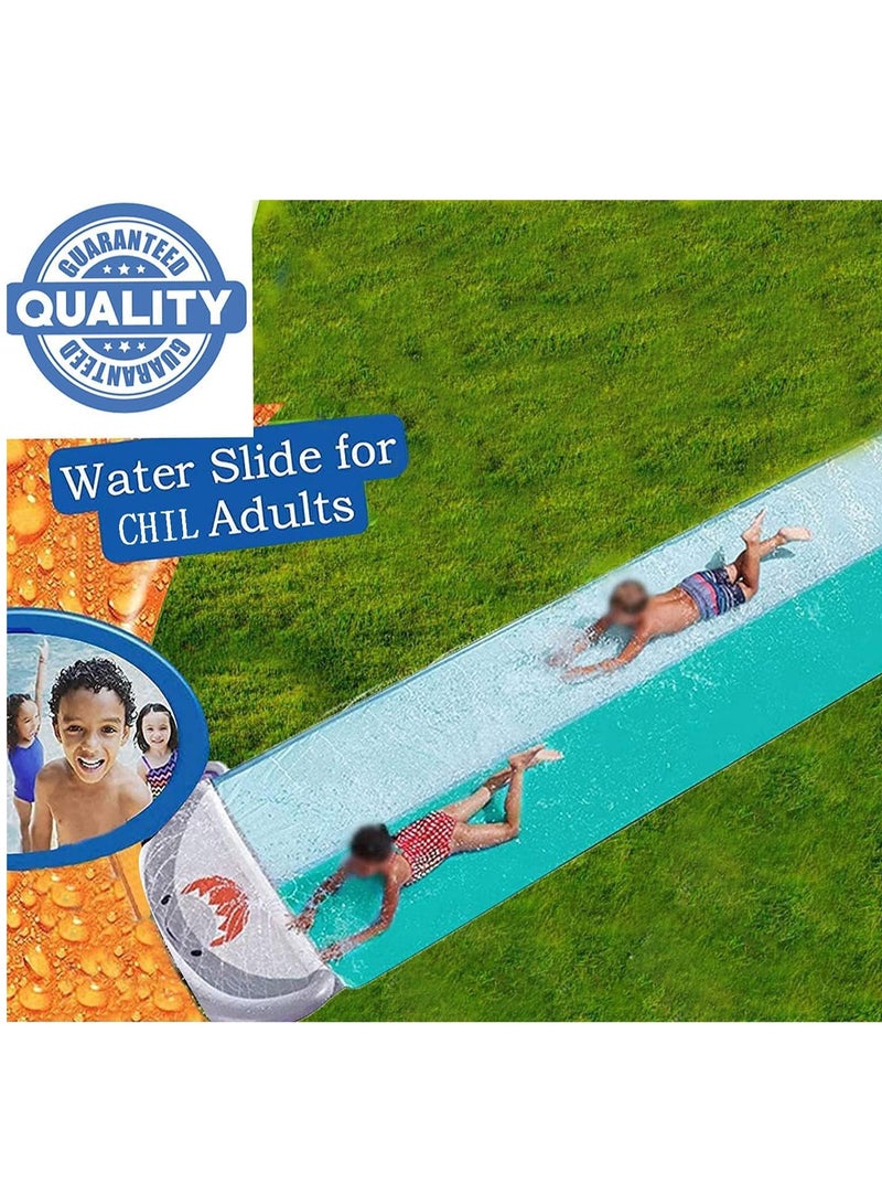 general Lawn Water Slides, 18 FT Water Slip Slide Play Center with Splash Sprinkler and Inflatable Crash Pad for Kids Children Summer Backyard Swimming Pool Games Outdoor Water Toys (Whale) - Image 2