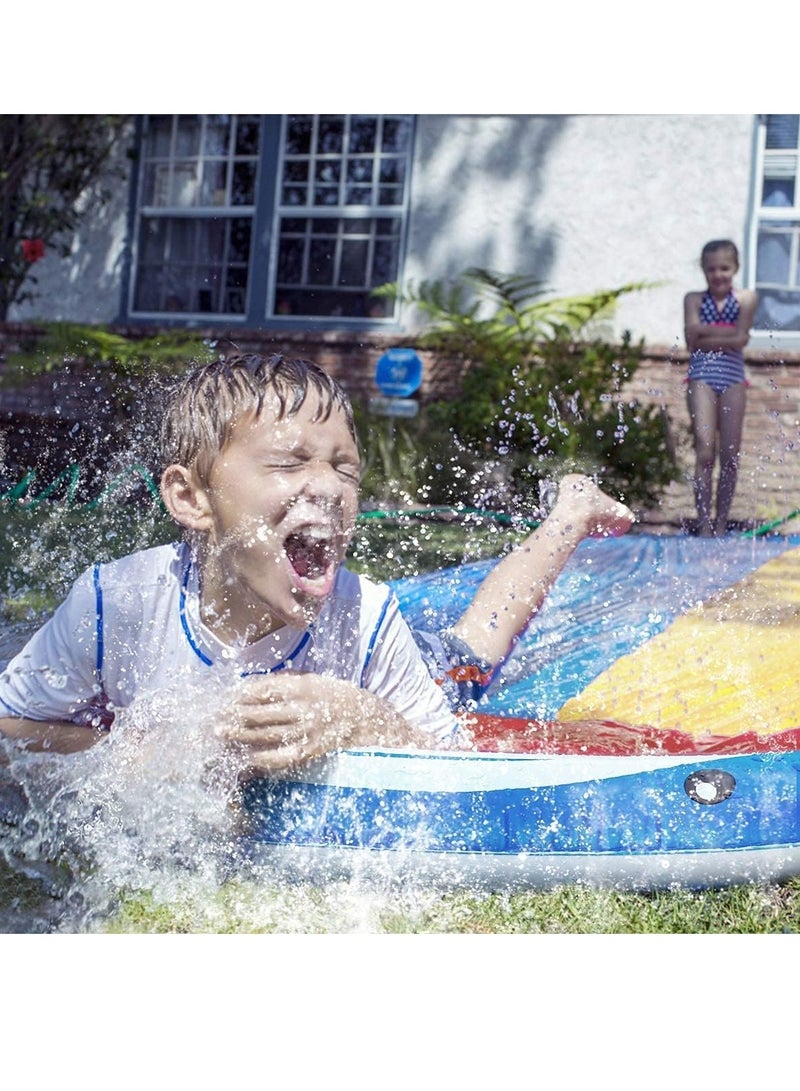 general Lawn Water Slides, 18 FT Water Slip Slide Play Center with Splash Sprinkler and Inflatable Crash Pad for Kids Children Summer Backyard Swimming Pool Games Outdoor Water Toys (Whale) - Image 3