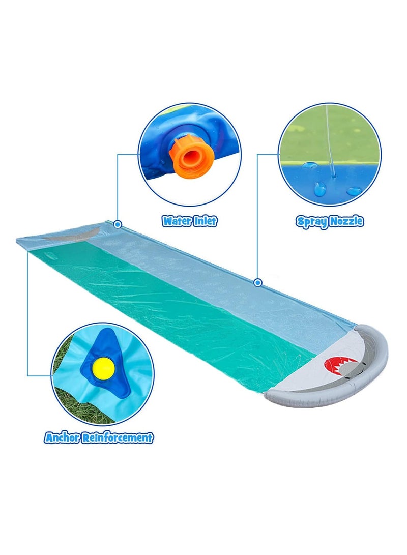 general Lawn Water Slides, 18 FT Water Slip Slide Play Center with Splash Sprinkler and Inflatable Crash Pad for Kids Children Summer Backyard Swimming Pool Games Outdoor Water Toys (Whale) - Image 4