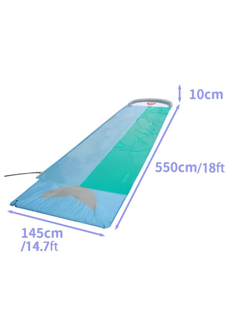 general Lawn Water Slides, 18 FT Water Slip Slide Play Center with Splash Sprinkler and Inflatable Crash Pad for Kids Children Summer Backyard Swimming Pool Games Outdoor Water Toys (Whale) - Image 5