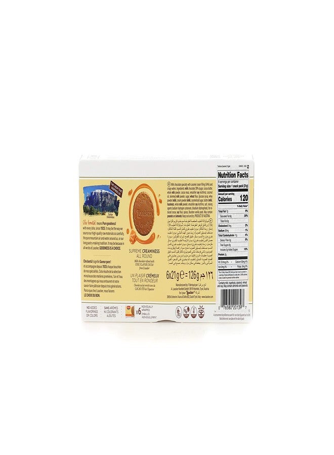 Loacker Tortina Premium Chocolate Coated Wafer, Caramel 125g 4.41 Oz. - Image 2