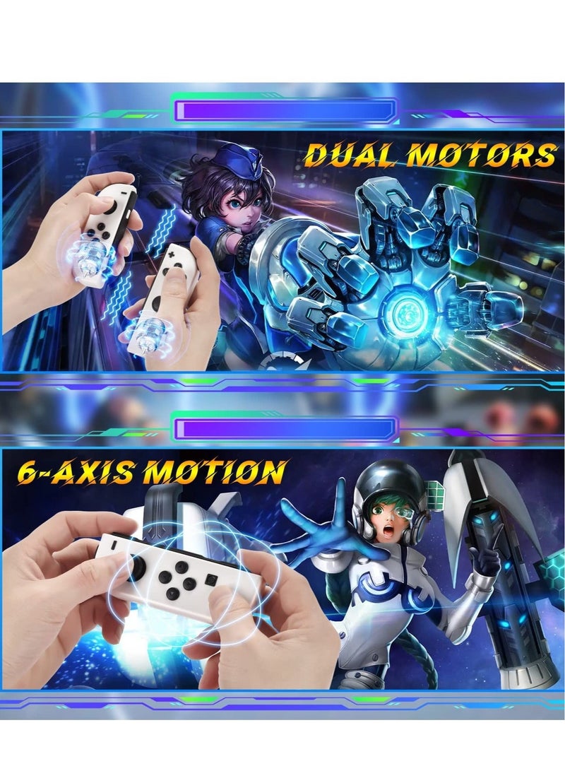 Captaintech Joy Cons Wireless Controller for Nintendo Switch, L/R Controllers Replacement Compatible with Nintendo Switch/Lite/OLED, Joystick with Wake-up/Screenshot/Dual Vibration (New White) - Image 5