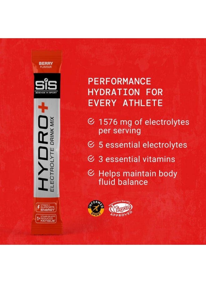 SIS Hydro+ Electrolyte Drink Mix, Berry Flavour, 6 Pack  - Image 4
