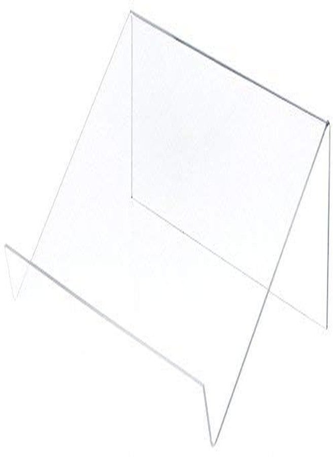 EHKO Clear Acrylic Slightly Elevated Book Display Stand with 1.5" Ledge, 12" W x 9" D x 4.5" H