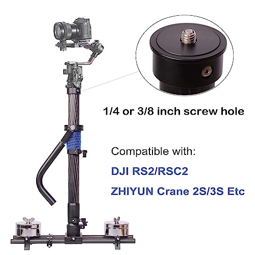 DF DIGITALFOTO Thanos Pro II Support Vest Steadycam Axis System for RS5/RS4/RS 4 PRO/Crane 3S /RSC 2 RS 3 PRO Gimbal with Rotating Monopod Compatiable with All Gimbals with 1/4 or 3/8 Inch Screw Hole - Image 3