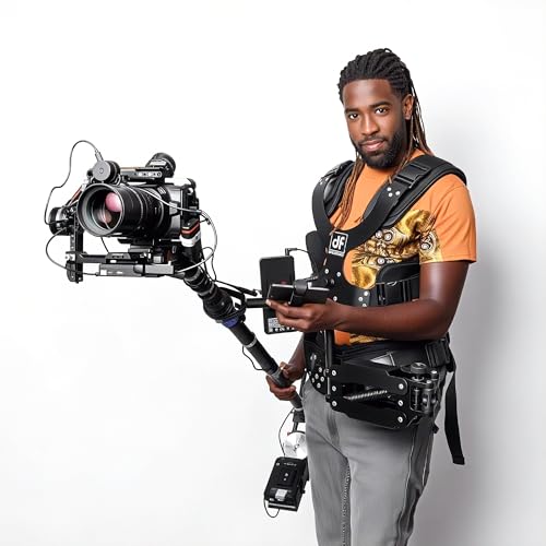 DF DIGITALFOTO Thanos Pro II Support Vest Steadycam Axis System for RS5/RS4/RS 4 PRO/Crane 3S /RSC 2 RS 3 PRO Gimbal with Rotating Monopod Compatiable with All Gimbals with 1/4 or 3/8 Inch Screw Hole - Image 1