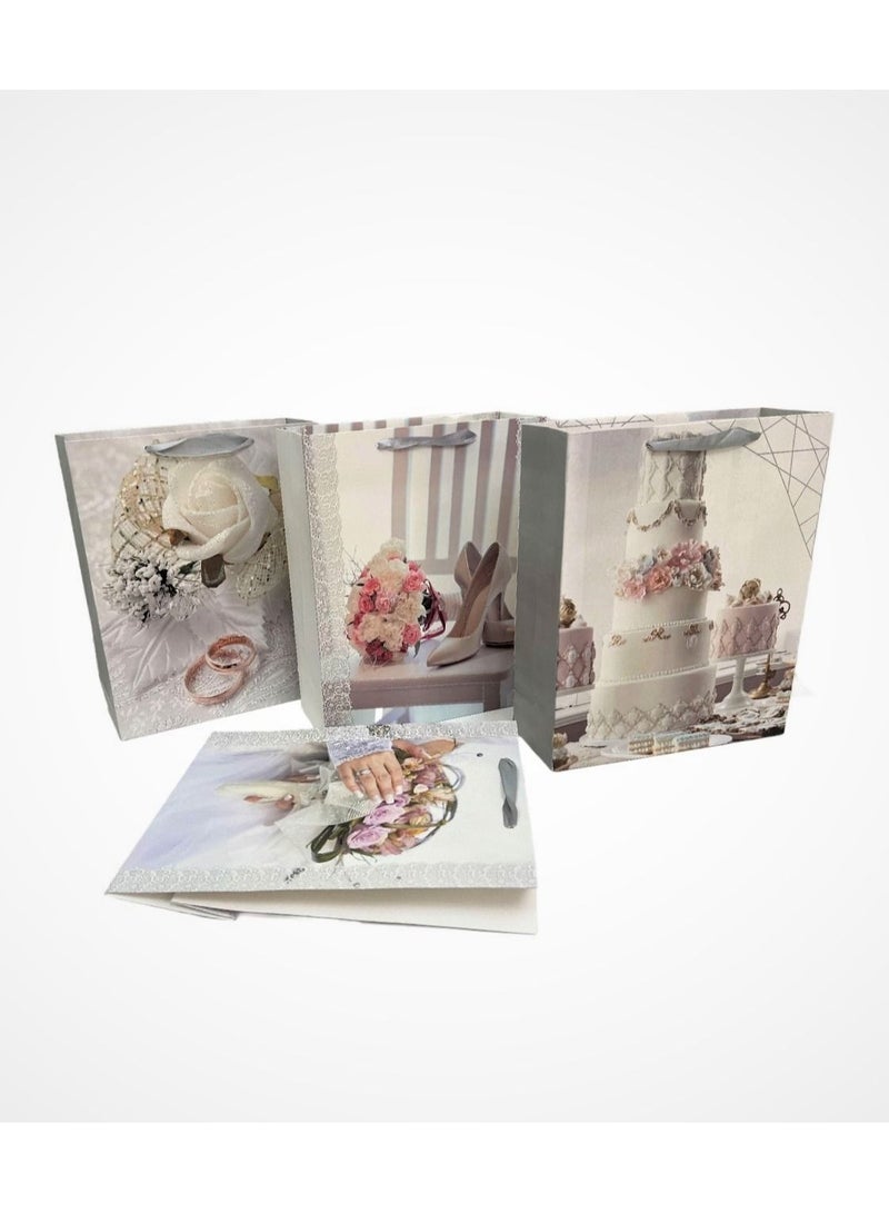 Boxwoods 4 Piece Gift Bags for Wedding And Bridal Shower Party - Image 1