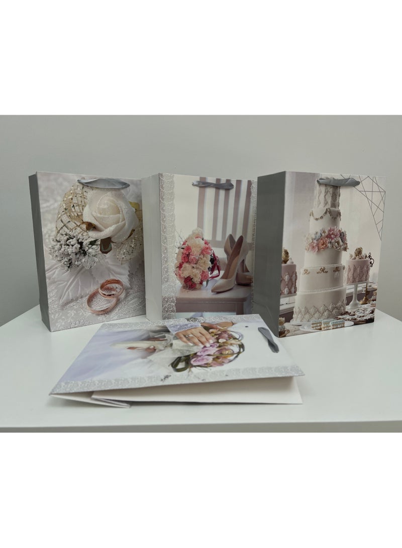 Boxwoods 4 Piece Gift Bags for Wedding And Bridal Shower Party - Image 2
