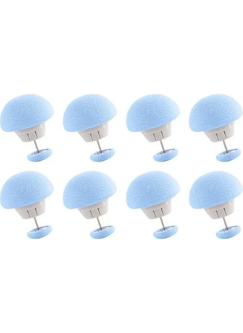 Bizimevde 8 Pack Mushroom Shaped Quilt Fixing Pin Button Clips Bed Sheet Quilt Cover Fix Blue