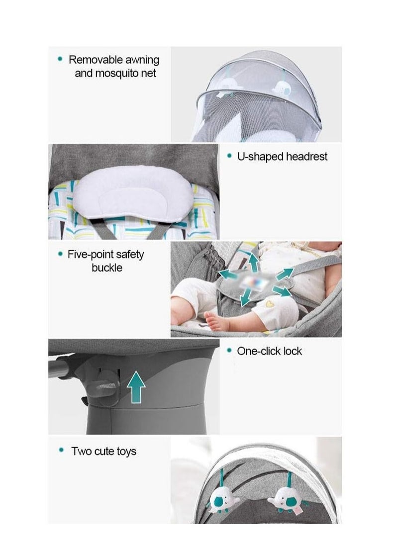 Mastela - Mastela 3-in-1 Baby Swing for Infants Speed Rocking Chair,Using The APP to Control The Baby Swing - Image 1