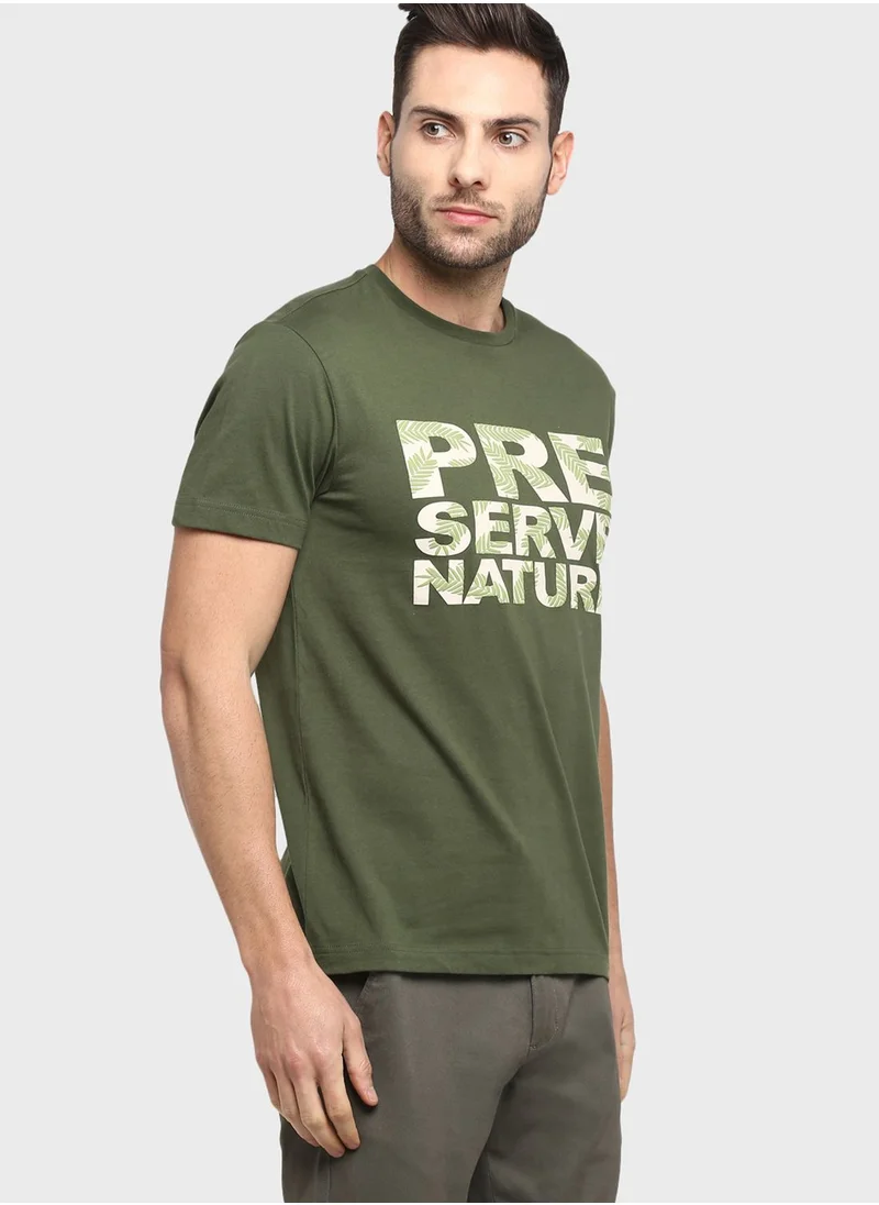 Red Tape Preserve Nature Crew Neck T-Shirt