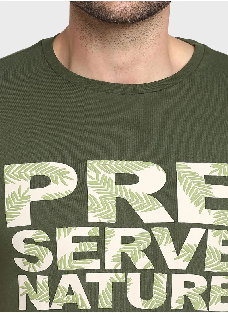 Red Tape Preserve Nature Crew Neck T-Shirt