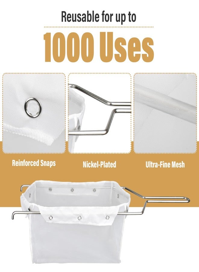 ANTOBLE Fryer Filter Bag & Frame, Flow Filter Bag Combination, Reusable Deep Fryer Oil Filter Strainer, Suitable for 70 lb Polishing Oil - Image 4
