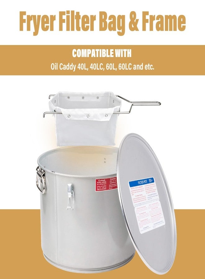ANTOBLE Fryer Filter Bag & Frame, Flow Filter Bag Combination, Reusable Deep Fryer Oil Filter Strainer, Suitable for 70 lb Polishing Oil - Image 3