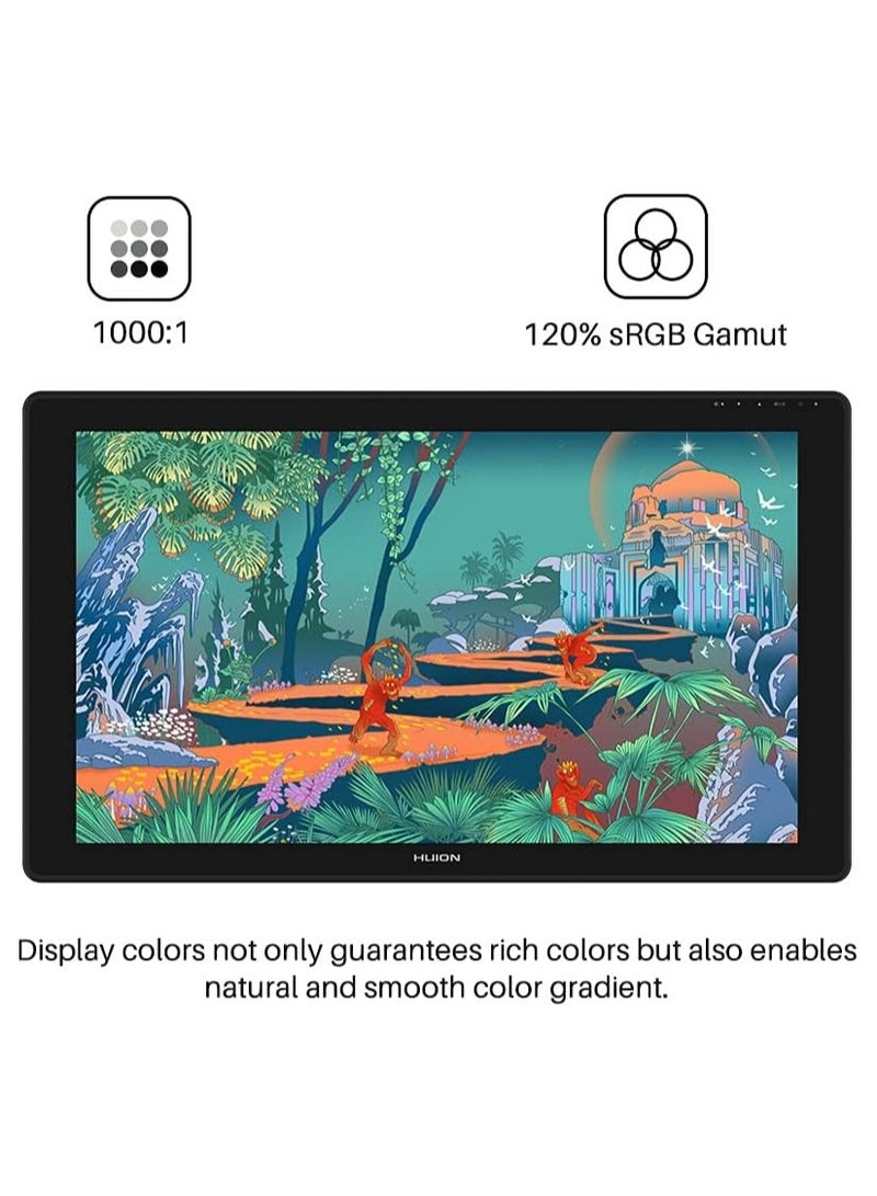 HUION Kamvas 24 2.5K QHD Pen Display – 23.8" Drawing Tablet Monitor with Battery-Free Stylus, 120% sRGB, Adjustable Stand & Glove Included - Image 2