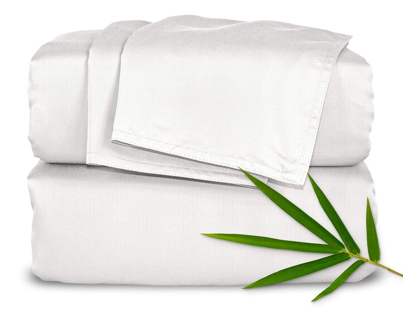 Pure Bamboo Short Queen Sheets by Pure Bamboo for RV Camper 60x75  Genuine 100 Organic Viscose Derived from Bamboo Bed Sheet Set Soft  Cooling Lifetime Quality Promise Short Queen White 