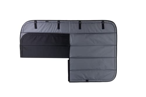 VanEssential Insulated Blackout Sliding Door Window Cover Designed for Ford Transit Van Year 2015 to Current with NO Plastic Trim - Charcoal Gray - Image 3