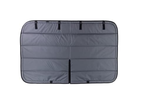 VanEssential Insulated Blackout Sliding Door Window Cover Designed for Ford Transit Van Year 2015 to Current with NO Plastic Trim - Charcoal Gray - Image 1