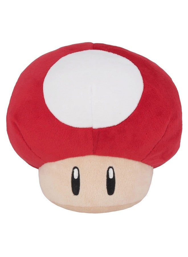 Little Buddy 1820 Super Mario All Star Collection Super Mushroom 6" Plush,Red
