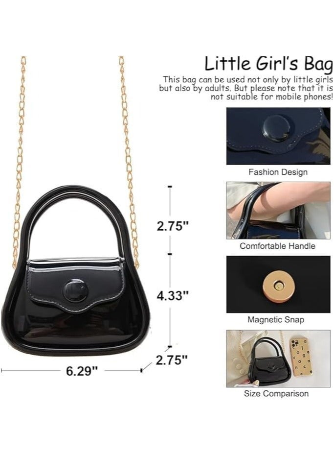 Small jelly wallet, small plastic crossbody bag with handle and chain strap for women, girls and children - Image 2