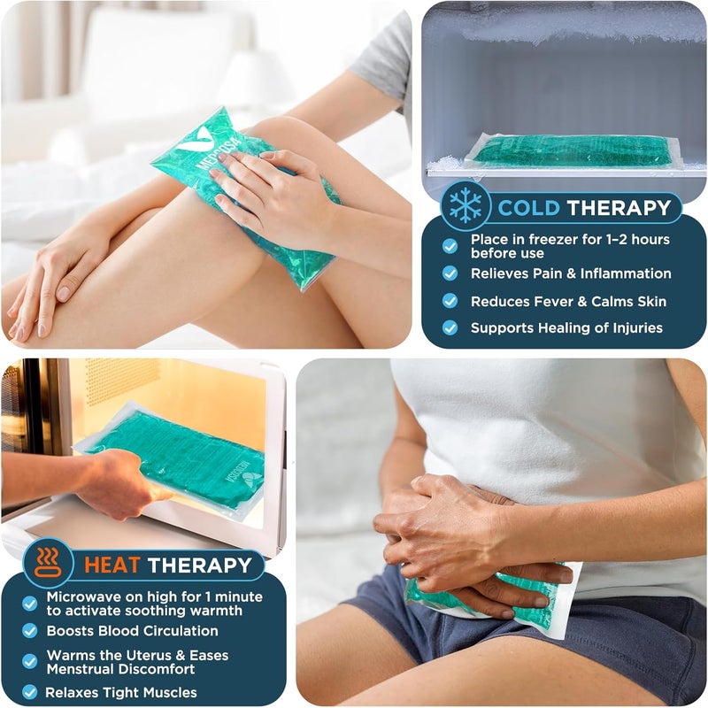 Medcosa حزمة الثلج الرياضية الكبيرة المرنة من ميدكوسا - أي ألم، أي وجع، نحن هنا لمساعدتك - حزمة باردة قابلة لإعادة الاستخدام بحجم كبير - مثالية لإصابات الرياضة وعلاج RICE - آلام الظهر - Image 4