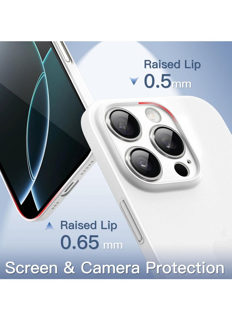 ELTRAZONE Ultra-Slim 0.35mm Case for iPhone 16 Pro Max (6.9 Inch) – Lightweight Matte Finish, Full Camera Lens Protection, Minimalist Hard Cover (White Titanium) - Image 4