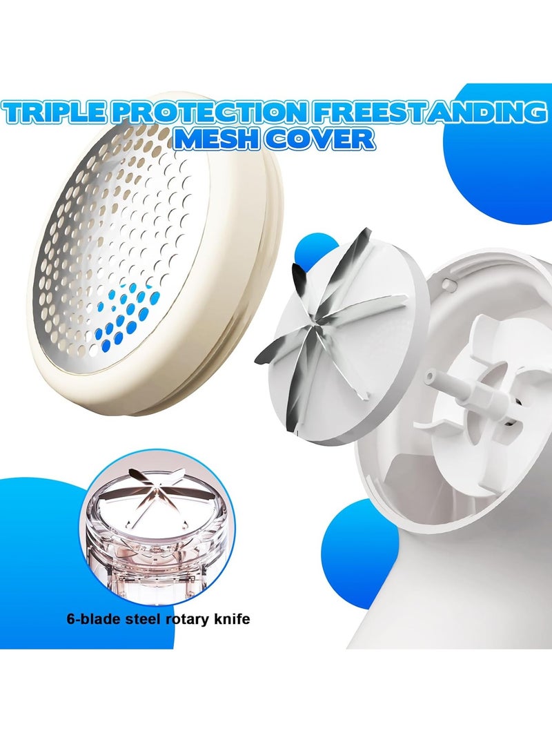 XiuWoo Portable Rechargeable 2 in 1 Electric Lint Shaver, Lint Remover, Fabric Shaver, Pills Bobbles Trimmer with Digital LED Display, 3 Speeds Adjustable - Image 3