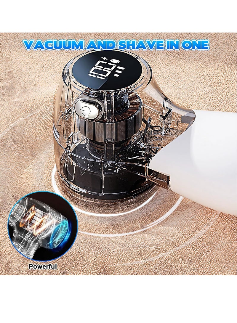 XiuWoo Portable Rechargeable 2 in 1 Electric Lint Shaver, Lint Remover, Fabric Shaver, Pills Bobbles Trimmer with Digital LED Display, 3 Speeds Adjustable - Image 2