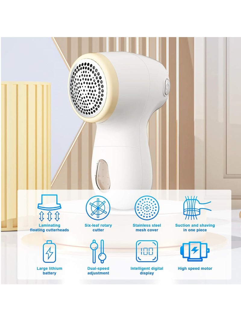 XiuWoo Portable Rechargeable 2 in 1 Electric Lint Shaver, Lint Remover, Fabric Shaver, Pills Bobbles Trimmer with Digital LED Display, 3 Speeds Adjustable - Image 4
