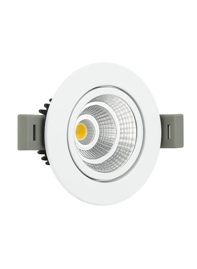 alfriday Recessed LED Downlight – 8W COB, Warm 3000K, Non-Dimmable, - Image 1