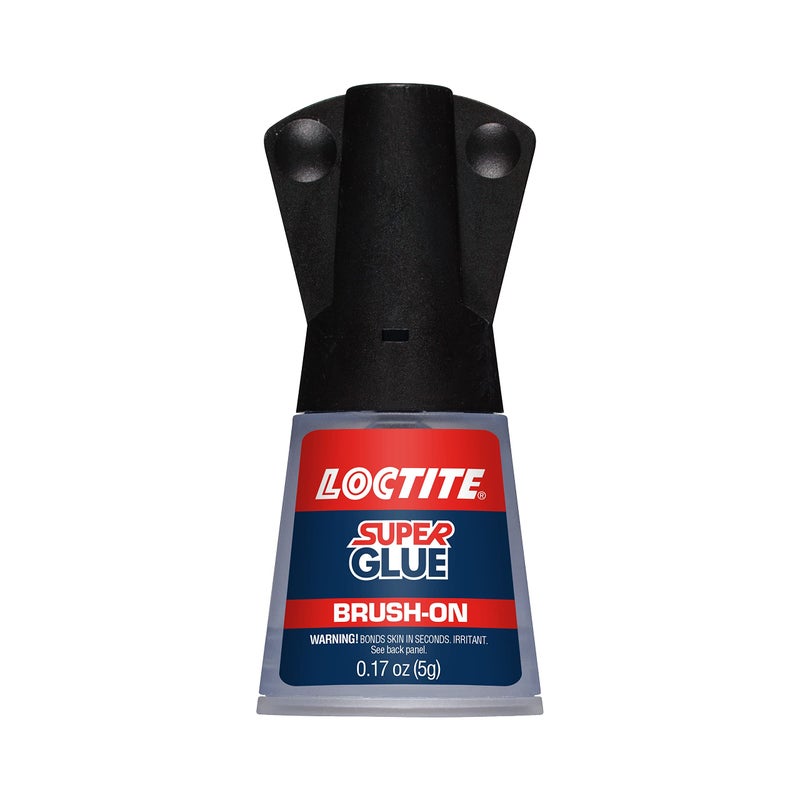 Loctite لاصق لوكتايت سوبر جل سائل بفرشاة، شفاف، 0.17 أونصة سائلة، عبوة واحدة - سوبر جل للجلد، الخشب، المعدن، الحرف، والإصلاح، لاصق سيانوأكريلات سريع الجفاف - Image 1