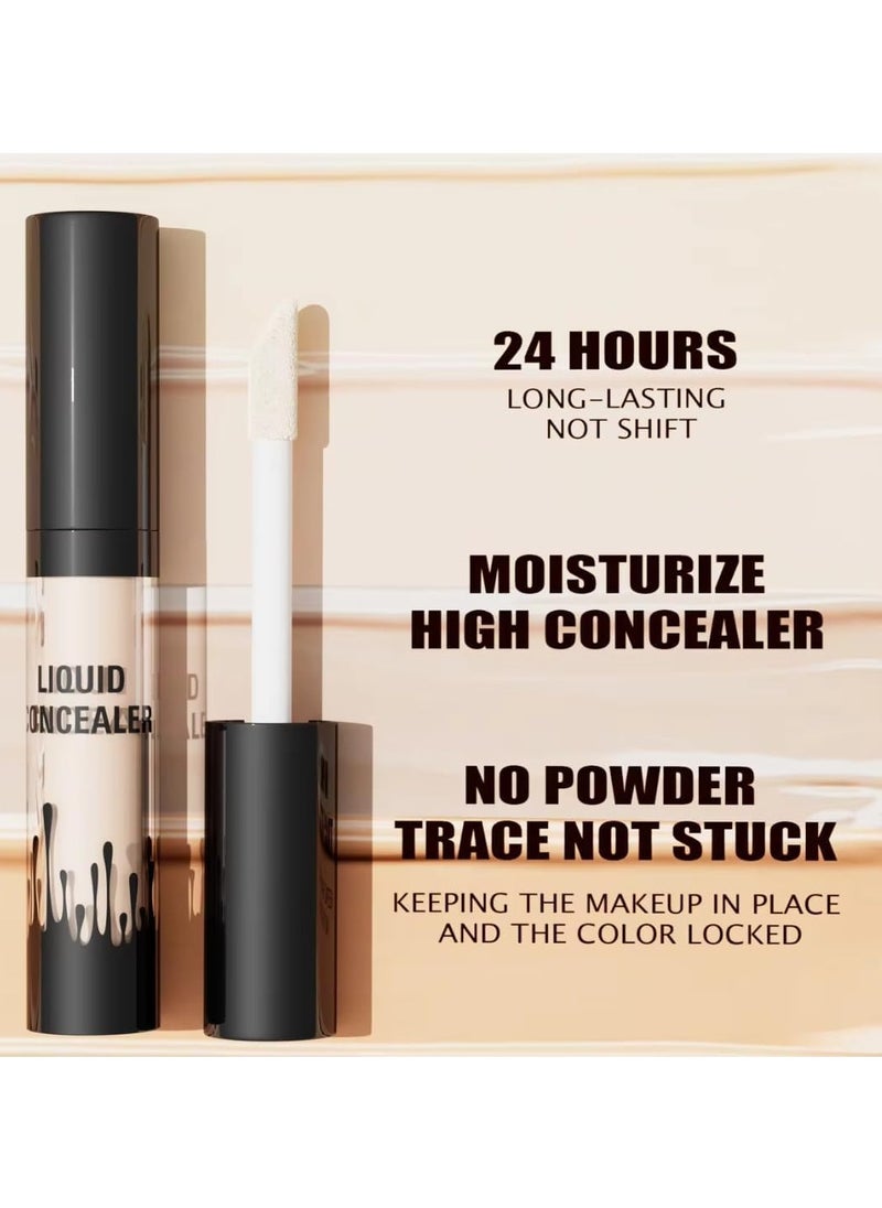 HelloKiss Liquid Concealer Full Coverage Shaping Concealer Anti Eye Wrinkle Advanced Concealer for Face Blemishes Conceal Dark Circle Cover Acne Scars Pimples and Enlarged Pores Cream Contour 04  - Image 2