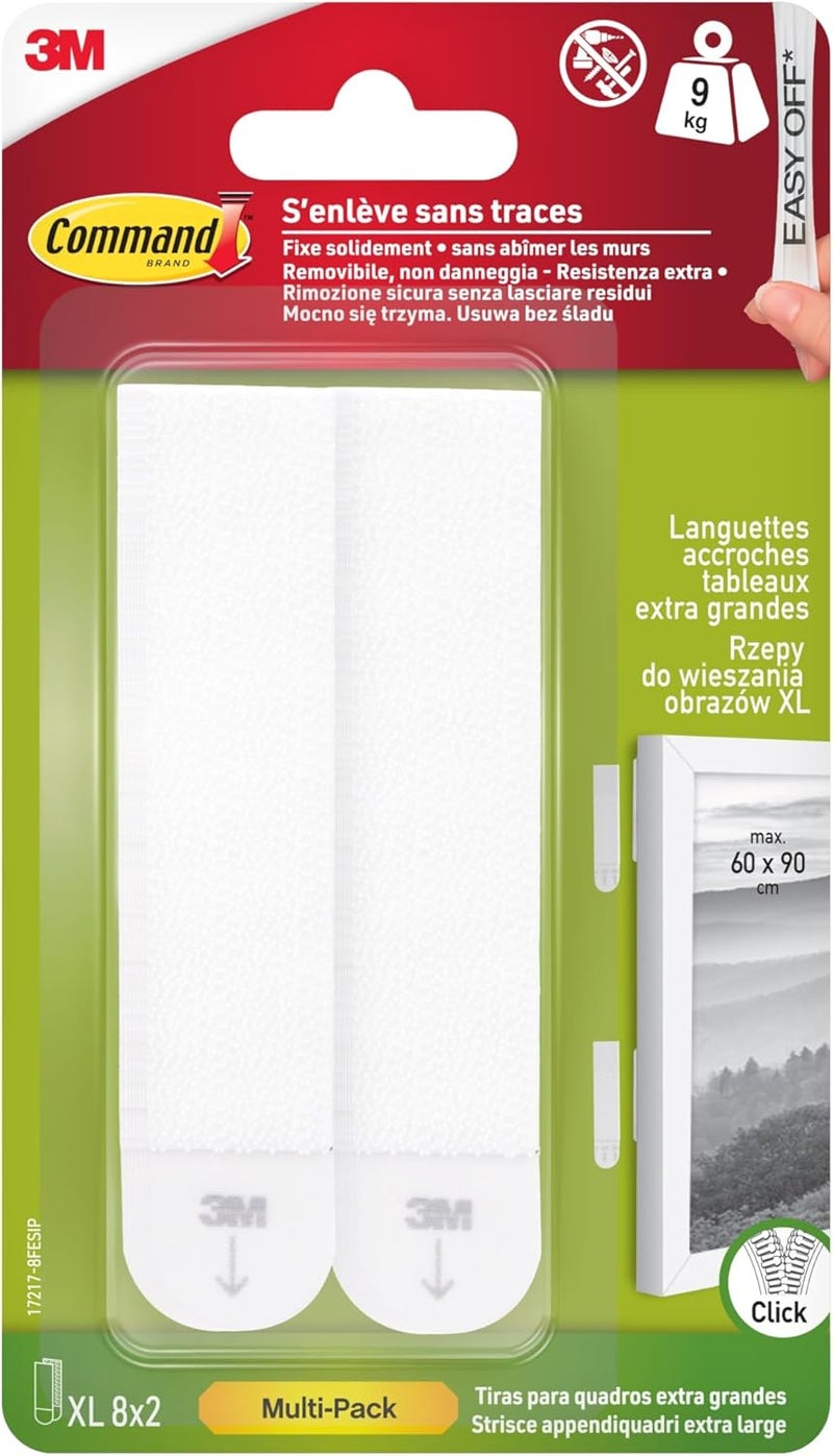Command 8-Pair Damage-Free Picture Hanging Strips - White X-Large - Image 1