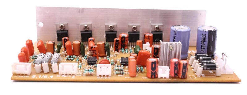 Electronicspices لوحة مكبر صوت مسرح منزلي ستيريو 5.1-6.1 مع مجموعة مضخم صوت 150 واط مع موصل ودعم تعزيز الجهير ومكونات إلكترونية (Tda 2030) - Image 2