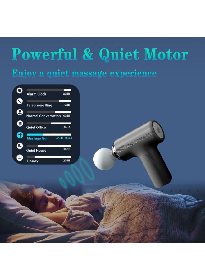 جهاز تدليك عضلات محمول 6 سرعات مع 4 رؤوس سيليكون – شحن Type‑C وصوت منخفض - Image 5