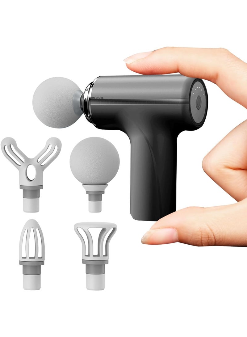 جهاز تدليك عضلات محمول 6 سرعات مع 4 رؤوس سيليكون – شحن Type‑C وصوت منخفض - Image 4