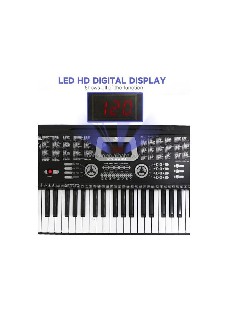 MK-2089 61 Keys Music Instruments Electronic Organ Keyboard Display Digital Piano With 12 Demo Songs - Image 5